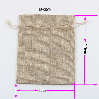 kwaliteit  Recyclable Promotional Eco Friendly Burlap Drawstring Bag Pouches for Wheat, Hike and Coffee Beans Packing fabriek