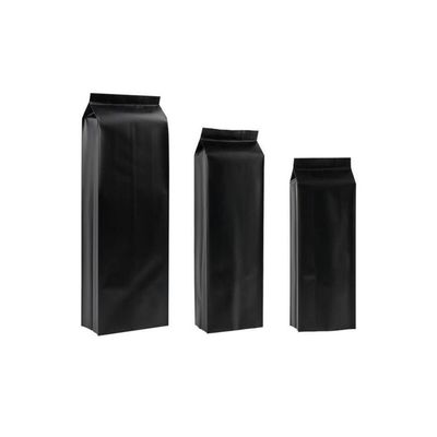 kwaliteit  500g Gusset Foil Coffee Powder Package Moisture Proof Matte Black Single Side Bag With Valve fabriek