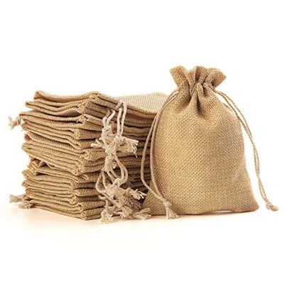 kwaliteit  2700310 Kids Birthday Party Favor Bag Logo Drawstring Burlap Folding Weeding Drawstring Bag fabriek